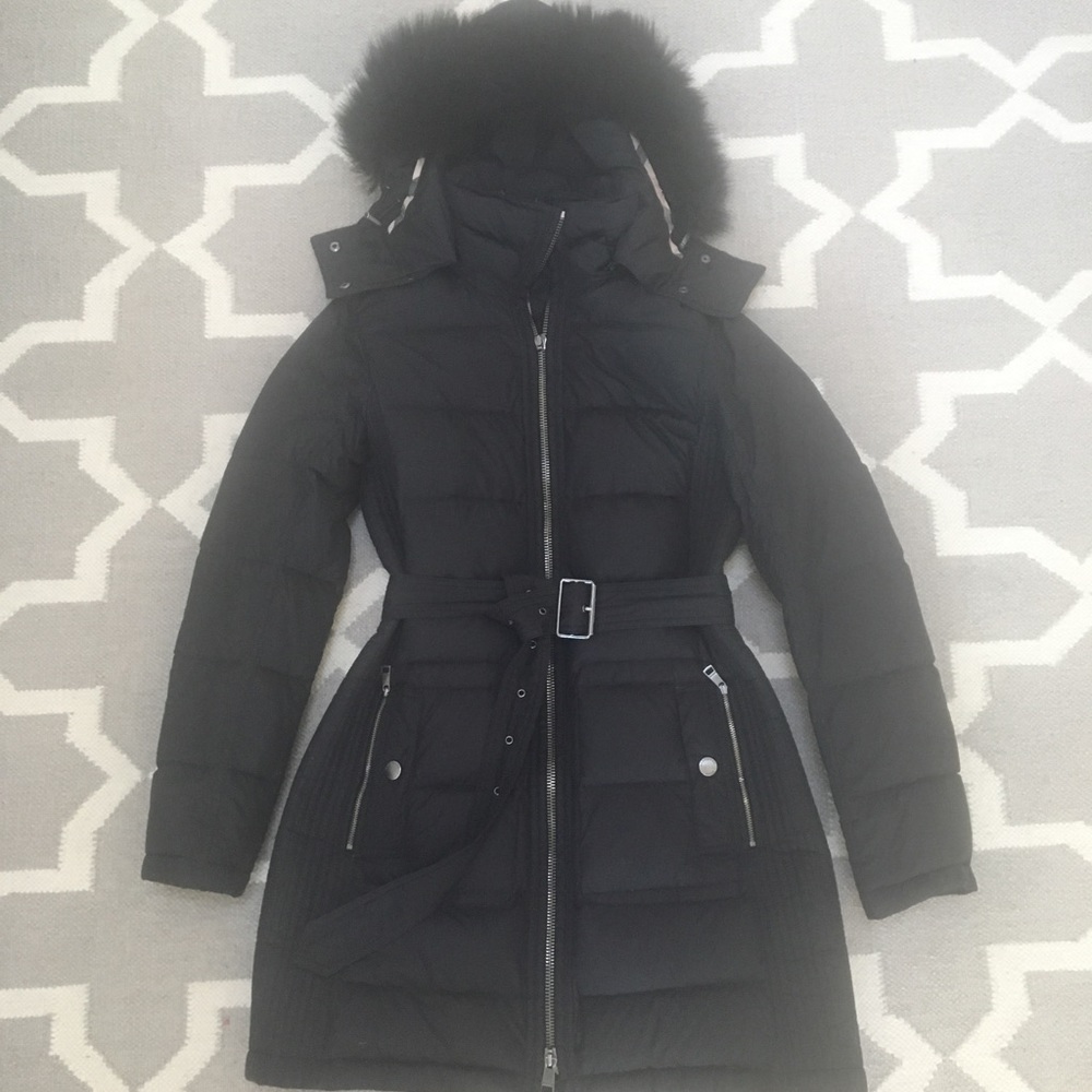 Burberry Limefield Belted Down Puffer Coat